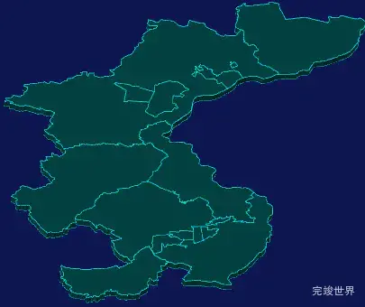 threejs赤峰市元宝山区geoJson地图3d地图